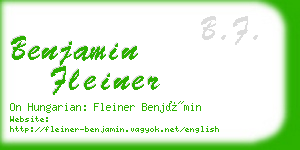 benjamin fleiner business card